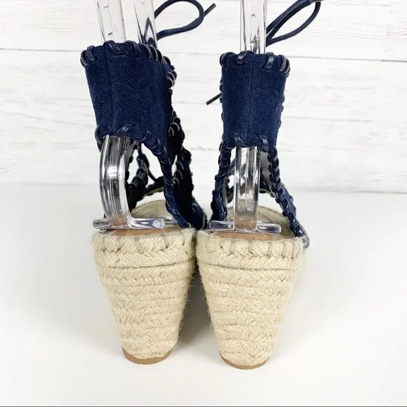 Sole Society • Amethyst Navy Espadrille Wedges - Picture 6 of 8
